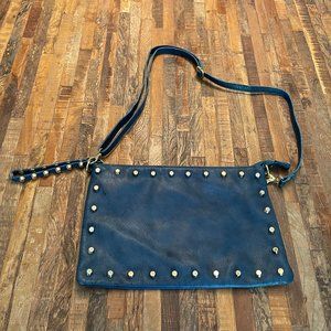 Studded Leather Clutch/Wristlet